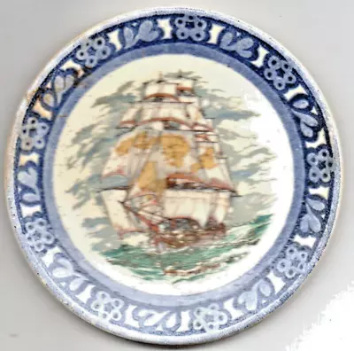 Buy Ironstone Tableware Side Plate,  Tea Clipper 1865 , Good Condition • 2.40£