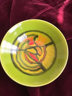 Buy Vintage POOLE POTTERY Delphis 16.5cm Bowl Shape 56 - Signed By Artist 1970s • 14.99£