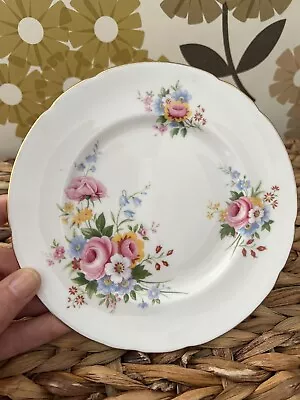 Buy Paragon Rose Side Plate | Vintage Floral Fine Bone China Bread Gold Edged Plate • 8£