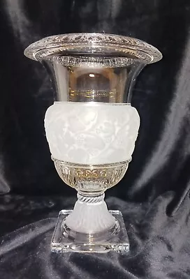 Buy Art Deco Satin Finish Glass Vase  LALIQUE Replica  Made In Bohemia 12 H Gorgeous • 163.09£