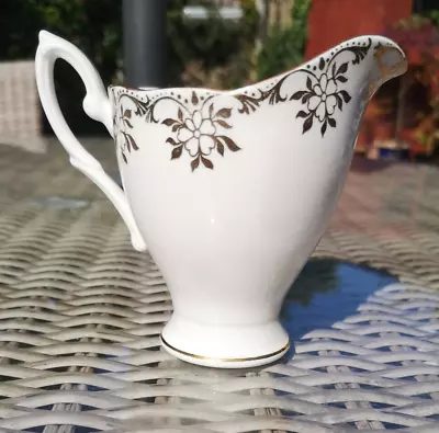 Buy Royal Standard Fine Bone China Milk Jug.White With Pink Rose Gilded. Creamer • 8£