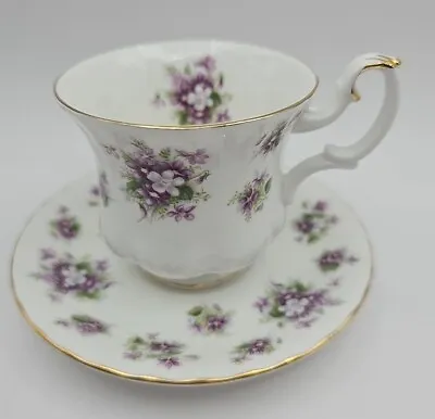Buy Vintage Royal Albert Sweet Violets Demitasse Coffee Cup Saucer Montrose Shape  • 8£