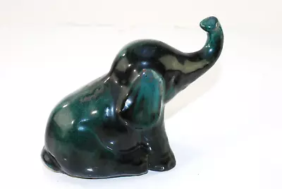 Buy Vtg Blue Mountain Pottery Hand Glazed Teal Baby Elephant Canada Figurine 5 X4  • 13.99£