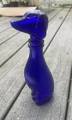 Buy Blue Glass Dachshund Dog Liquor Decanter 11  Tall • 15.52£