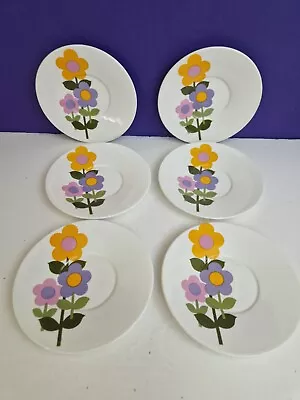 Buy HOSTESS TABLEWARE  JOHN RUSSELL DOLLY DAYS  Tea Cup Saucers X 6 • 17.41£