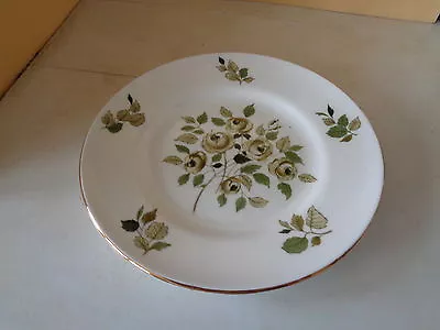 Buy Crown Staffordshire Bone China Tea Plate With Green Rose Pattern. • 2£