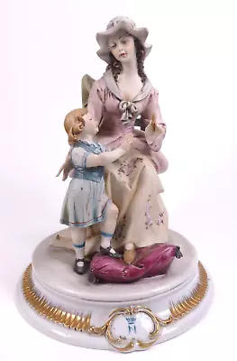 Buy Italian Capodimonte Figure Mother With Chiild By Tyche Tosca • 49.99£