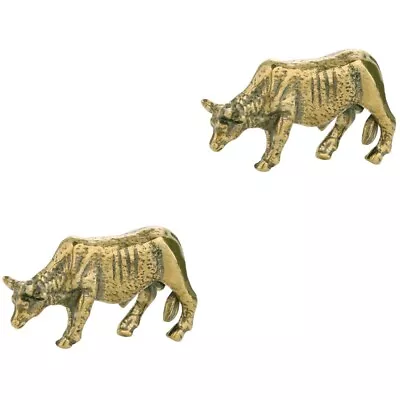 Buy Vintage Tabletop Bull Ornament Bull Sculpture Bull Figurines Home Bull Ornament • 11.49£