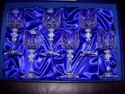 Buy 6 X Royal Doulton Crystal York  6.75  Wine Glasses New & Boxed • 66.99£