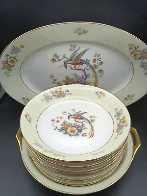 Buy Thomas Bavaria Bird Of Paradise Bowls, Platter, & Serving Bowl Floral Antique  • 83.86£