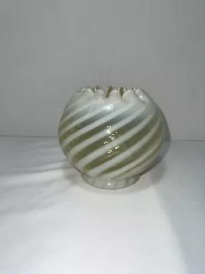 Buy VINTAGE Fenton Spiral Optic Opalescent Swirl Rose Bowl Art Glass Vase 4.5 H Glow • 43.80£