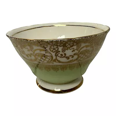 Buy Royal Stafford Sugar Bowl White Green Gold Bone China Vintage • 7.99£