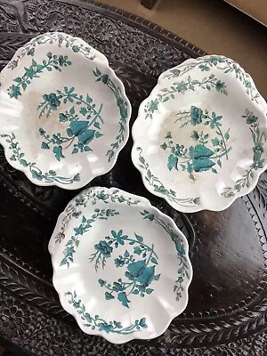 Buy 3x C1805 Spode Pearlware /creamware Ivy Leaf Painted Shell Serving Dishes 10x8” • 20£