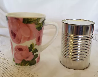 Buy M&S Latte Mug Coffee Tea Tall Pink Roses 12cm Tall Marks Spencer • 5.99£