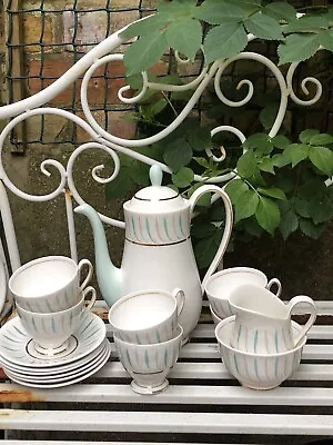 Buy Queen Anne Caprice Coffee Set, 6 Cups, Saucers, Coffee Pot, Jug & Sugar Bowl • 42£