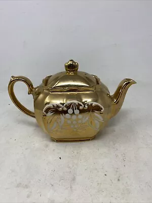Buy Vintage Sadler Teapot Gild Lustre Pattern Decorative Gold Colour Made In England • 9.99£