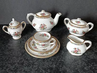 Buy (882) Coalport Ming Rose Miniature Tea Set Incl Teapot Sugar Jug Cup Saucer Trio • 20£