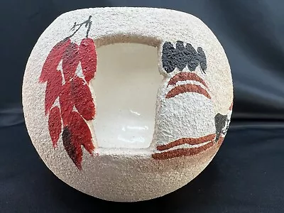 Buy Candleholder Planter Pot Trinket Bowl SIGNED Luminary Globe Native American USA • 22.37£