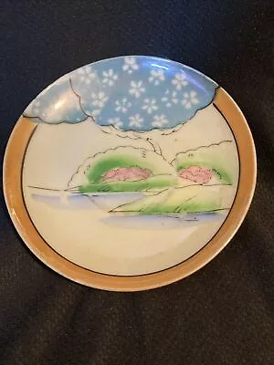 Buy Made In Japan Tea Plate Lustreware Landscape Design Vintage • 1£
