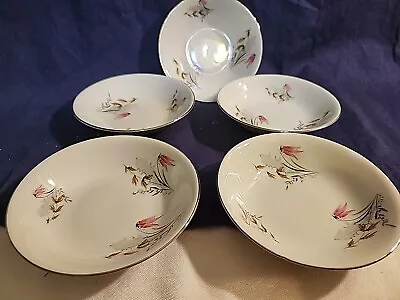 Buy Vtg Royal Duchess Fine China Bavaria Germany Mountain Bell Set Of 5 Berry Bowls • 23.30£