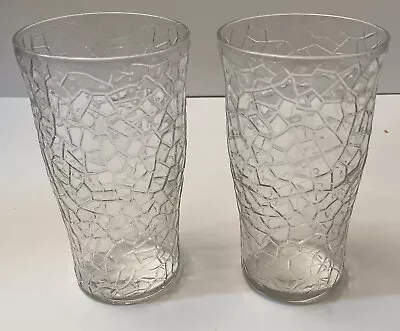 Buy Two (2) MCM Crackle Glass Tumblers • 9.33£