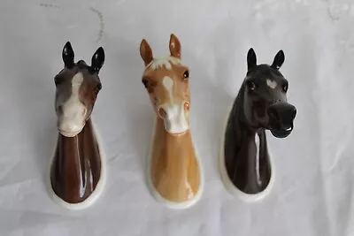 Buy 3 X Beswick Horses Heads - Hunter, Palomino And Arab • 48£