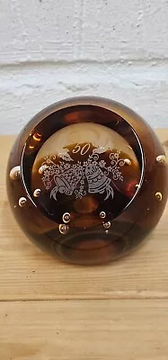 Buy Vintage Caithness Art Glass Paperweight - 50th Celebration • 1£