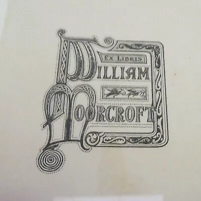 Buy Ex Libris For William Moorcroft ~ Framed Bookplate • 75£