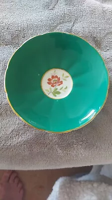 Buy Fine Bone China Adderley Floral Roses Green Saucer Staffordshire England • 10£