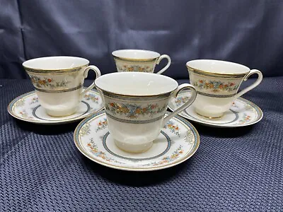 Buy Minton  STANWOOD  ~ Gold Trim ~ England ~ Set Of 4 ~ Cups & Saucers ~ 3  Tall • 37.27£