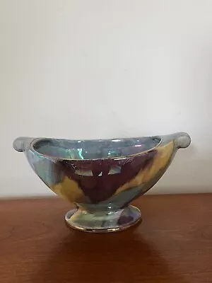 Buy Oldcourt Ware Lustrous Boat-shaped Vase/Bowl. • 12.99£