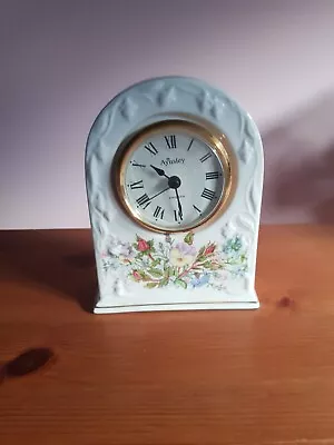 Buy Aynsley Wild Tudor Clock, Porcelain Mantel Clock, Floral Cabinet China • 30£
