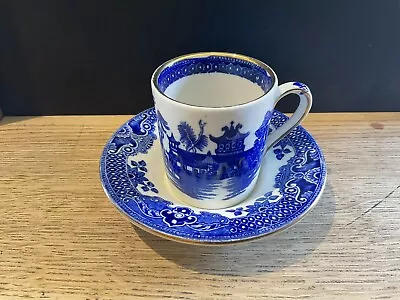 Buy Antique Burleigh Ware Blue Willow Pattern Small Coffee Cup And Saucer • 7£