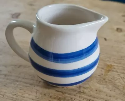 Buy Trade Winds Small Blue And White Striped Jug - Approx 8cm • 6.50£