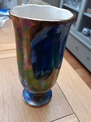 Buy Vintage Art Deco Old Court Ware Lustre Ware Vase Hand Painted Flared Vase • 9.99£