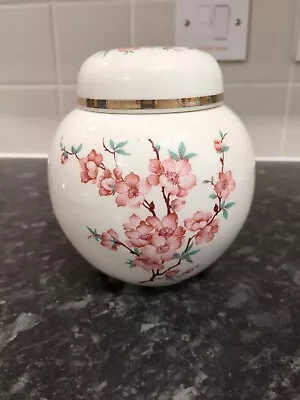 Buy Arthur Wood Porcelain Ginger Jar England Hand Painted Pink Blossom 5875 Vintage • 9.99£