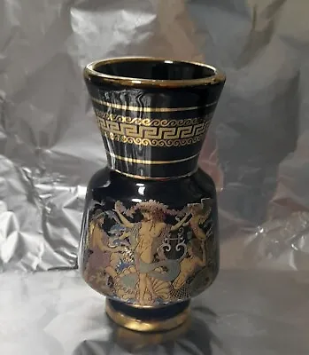 Buy Vintage Porcelain Greek Vase 24k Gold Hand Painted Ancient Mythology Scenes. • 16.59£