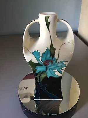 Buy Moorcroft Decorative Twin Handled Vase. 2006 Eric Kals Thistle Theme. 15cm High • 85£