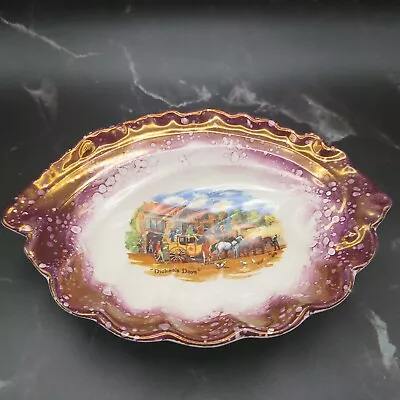 Buy Grays Pottery DICKENS DAYS Purple Lustre Soap Trinket Dish - Vintage England • 8.40£