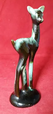 Buy Blue Mountain Pottery Fawn Deer Standing Figurine Green Teal • 13.05£