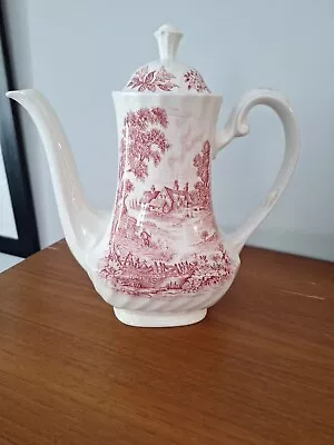 Buy Ridgway Meadowsweet Staffordshire Hand Engraved Ironstone Coffee Pot • 22£