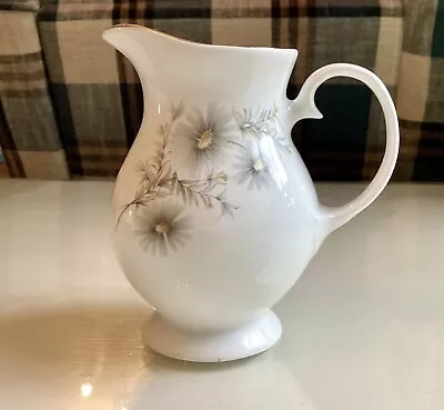 Buy Royal Grafton Bone China Jug With Grey Daisy Pattern, Vintage 15cm • 9.50£