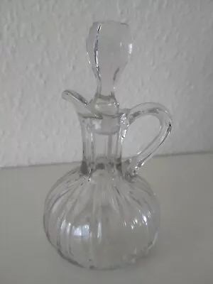 Buy Lovely Vintage Cut Glass Oil / Vinegar Bottle With Stopper 13 Cm • 10£