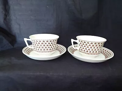 Buy Adams Brown  Sharon  Cups And Saucers X2 In Vgc  • 11£