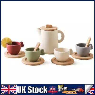 Buy 9pcs/10pcs Pretend Play Tea Set Role Play Wooden Tea Set For Kids (9pcs) • 11.89£