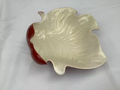 Buy Carlton Ware Salad Bowl Rust And Cream Leaf Design • 15£