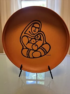 Buy Blue Mountain Pottery BMP Indigenous Inuit Eskimo Apakark Mom Baby Plate Canada • 93.18£