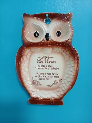 Buy Vintage 1960s Owl Spoon Rest, Hanging, With Nostalgic Verse • 7.99£