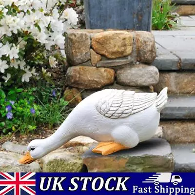 Buy Cute Duck Garden Statue Resin Ornament Handicraft Pond Lawn Landscape Decor (A) • 11£