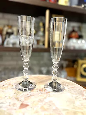 Buy BACCARAT CHAMPAGNE VEGA 2 Sets Glasses Crystal Goblets France With Box • 192.94£